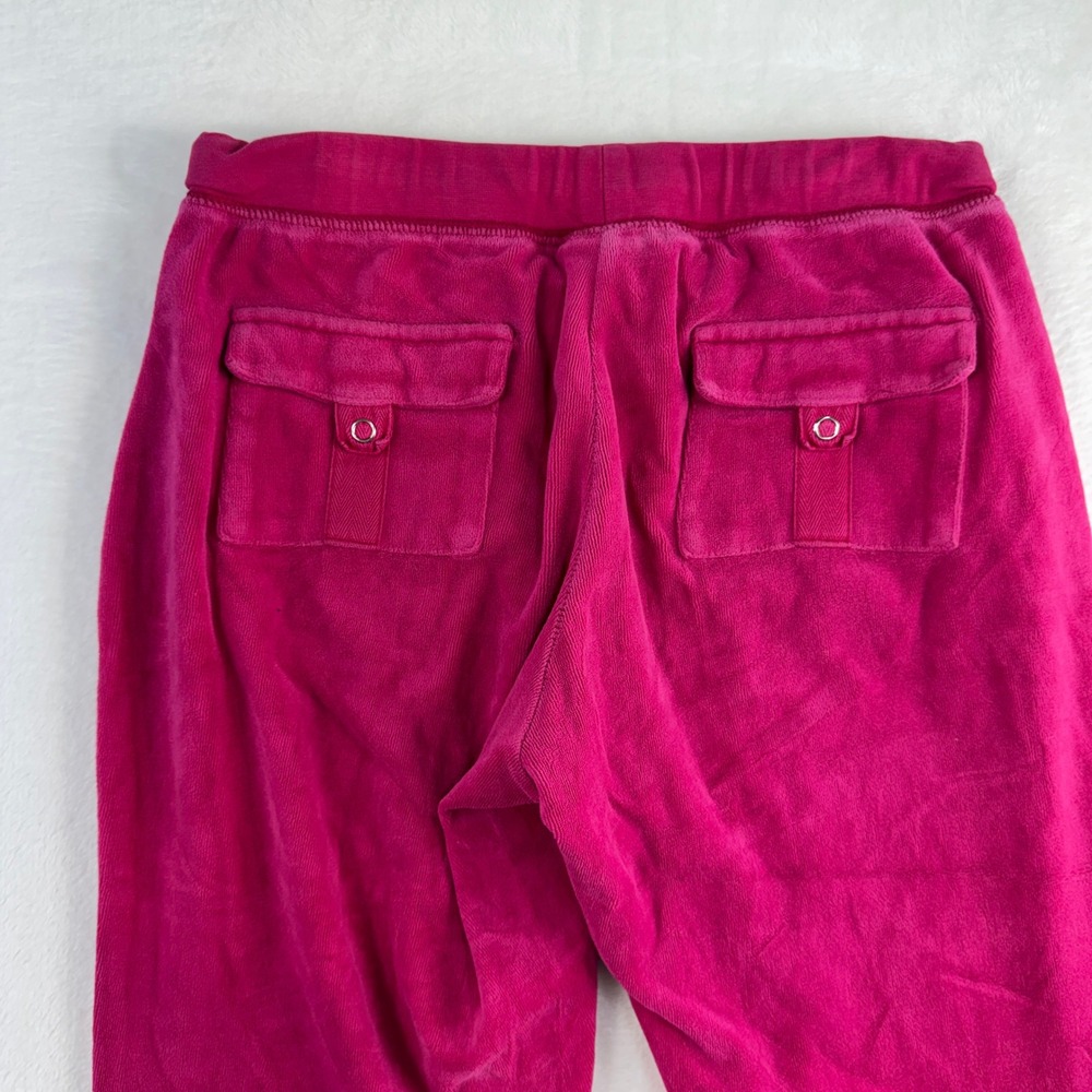 VTG Y2K Mossimo S Small Velour Pants Pink Flare Leg Low Rise Drawstring Hip Hop - Picture 13 of 14
